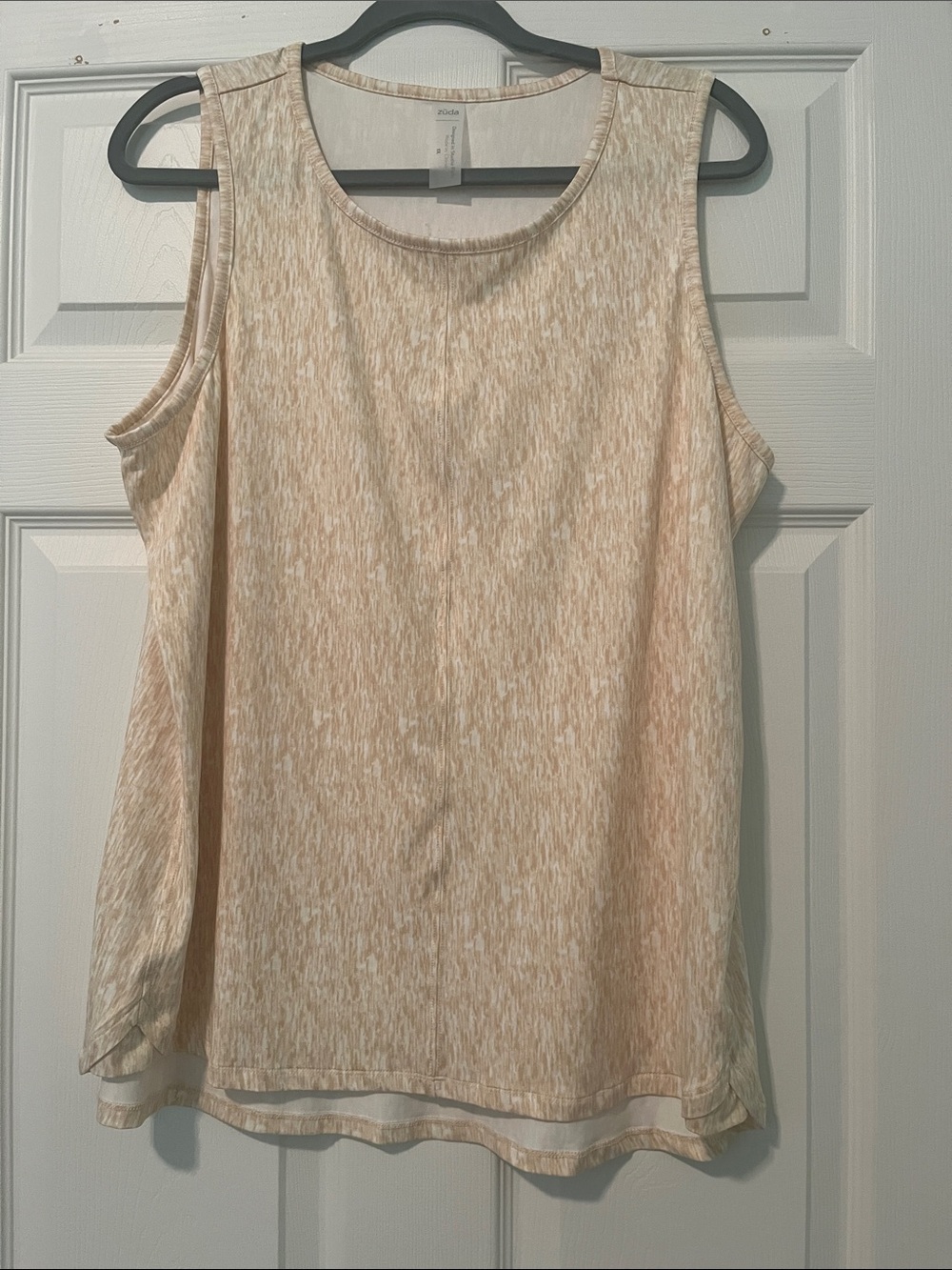 zuda Cream Heathered Sleeveless Tank
